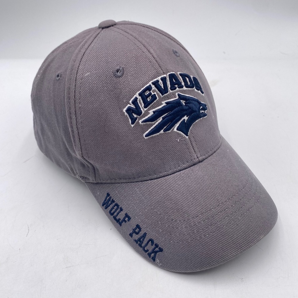 NEVADA‎ Wolf Pack Russell Athletic Hat Cap Mens Gray Blue Embroidered Adjustable
